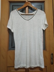 decorative linen T-shirt