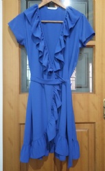 wrap dress with ruffles